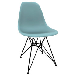 Vitra Eames DSR 43cm Side Chair Ice Grey / Black